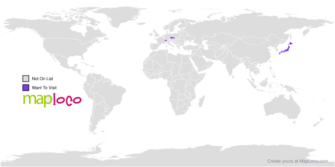 Countries I Want To Visit preview
