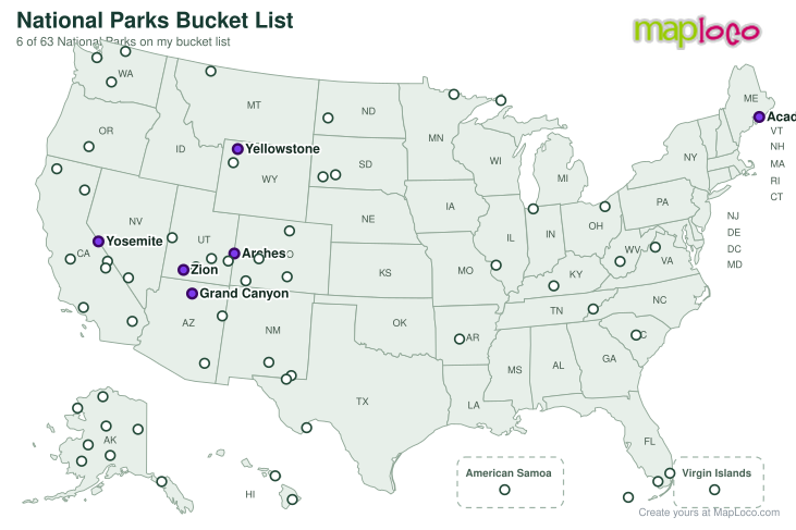 National Parks Bucket List preview