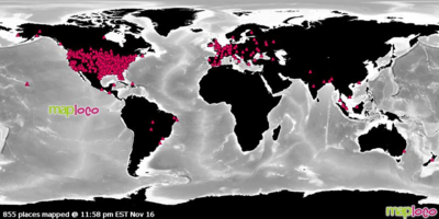 Locations of Site Visitors